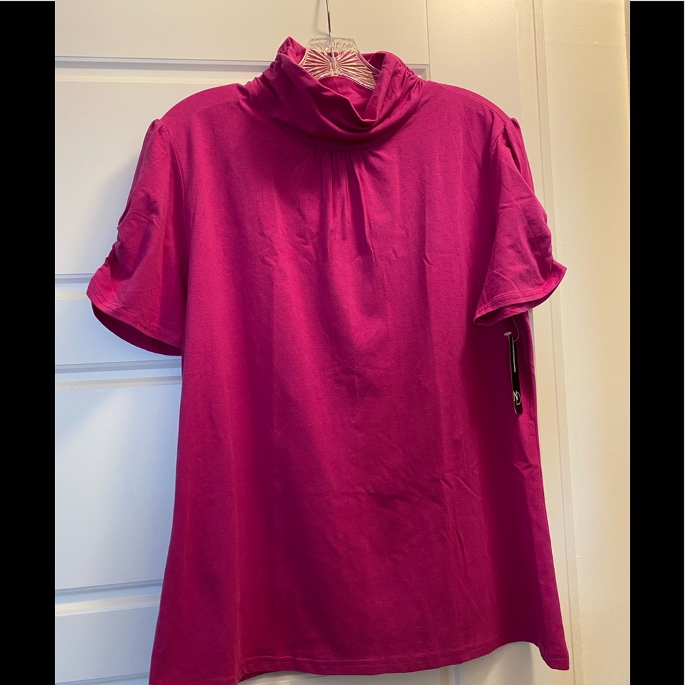 New Directions - Short Sleeve Mock Neck Tee, NWT